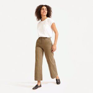 Everlane Women's Wide-Leg Crop Pant, Ochre, Size 2